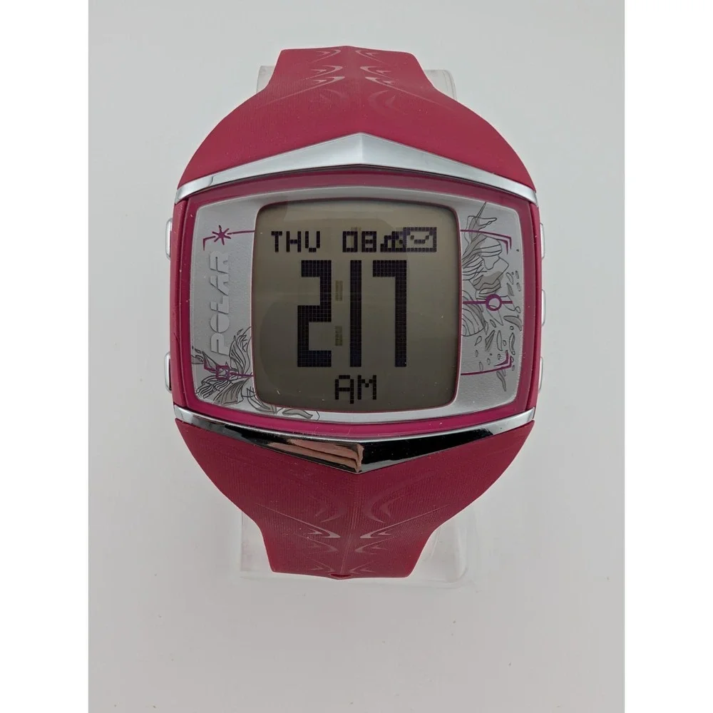 Polar Flow FT60 Heart Rate Monitor Digital Watch Magenta- Watch Only New Battery